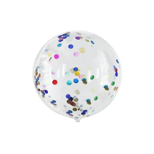Globo 18" burbuja confeti colores un