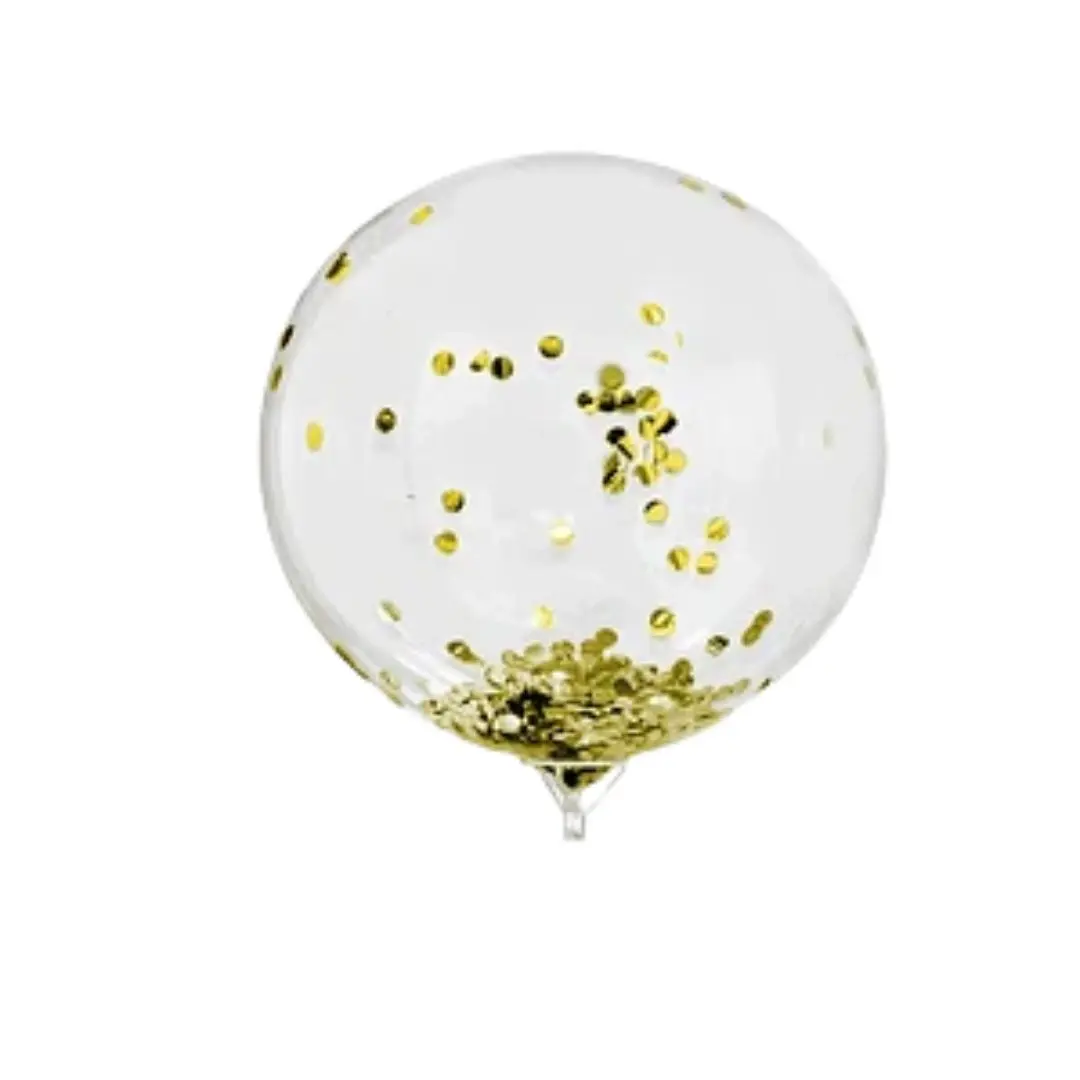 Globo 18"  burbuja relleno dorada un