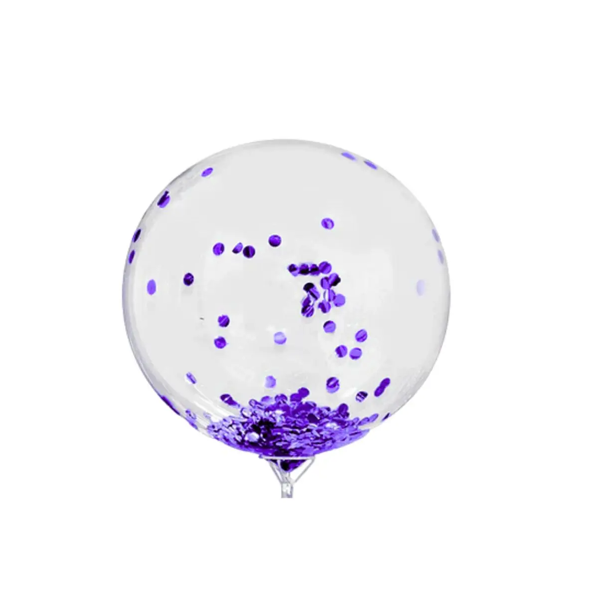 Globo 18" burbuja confeti morado un