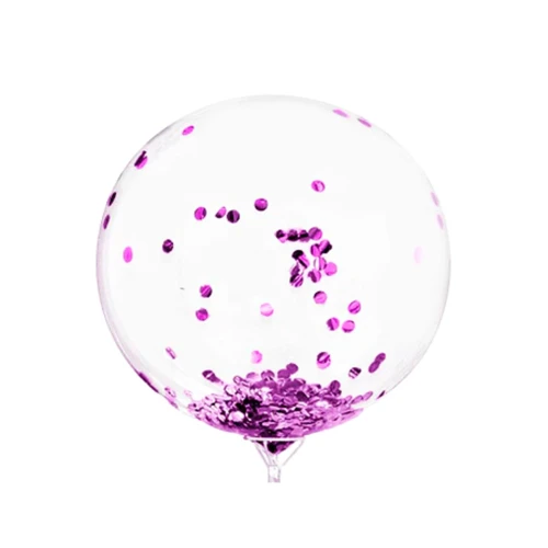 Globo 18"  burbuja confeti rosada un