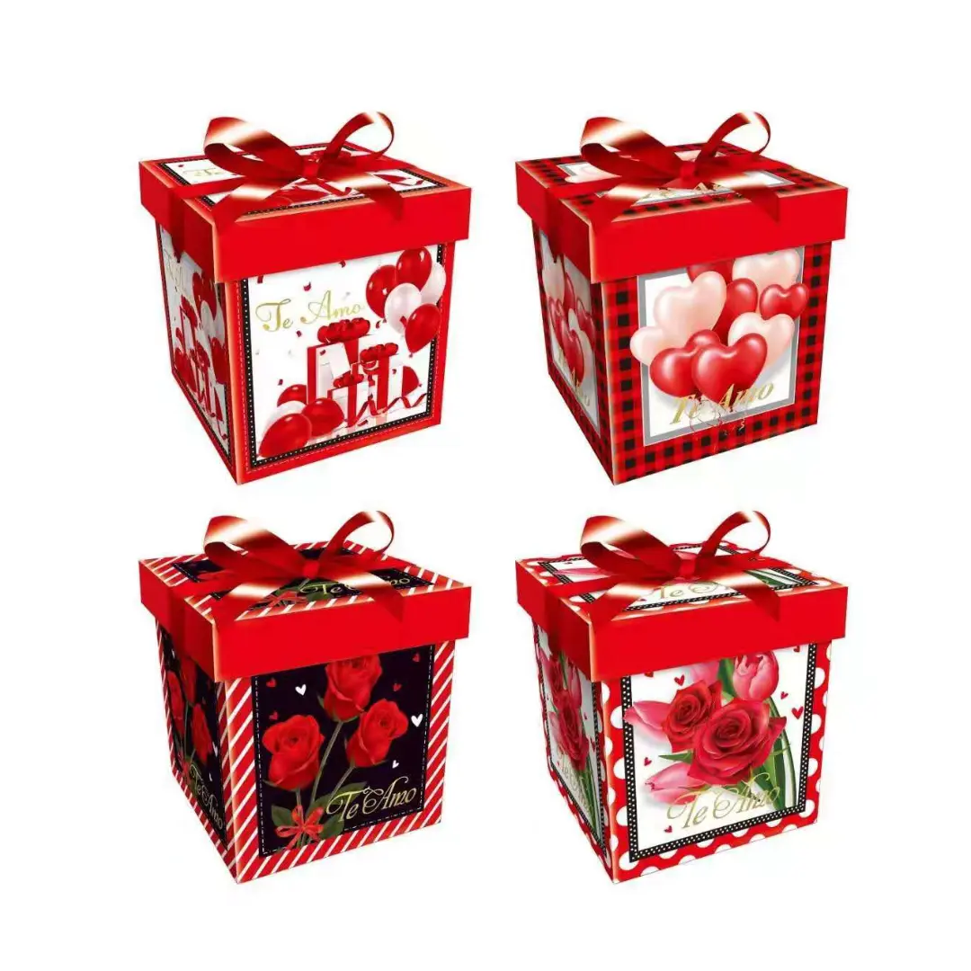 Caja 22x22cm te amo rosas un