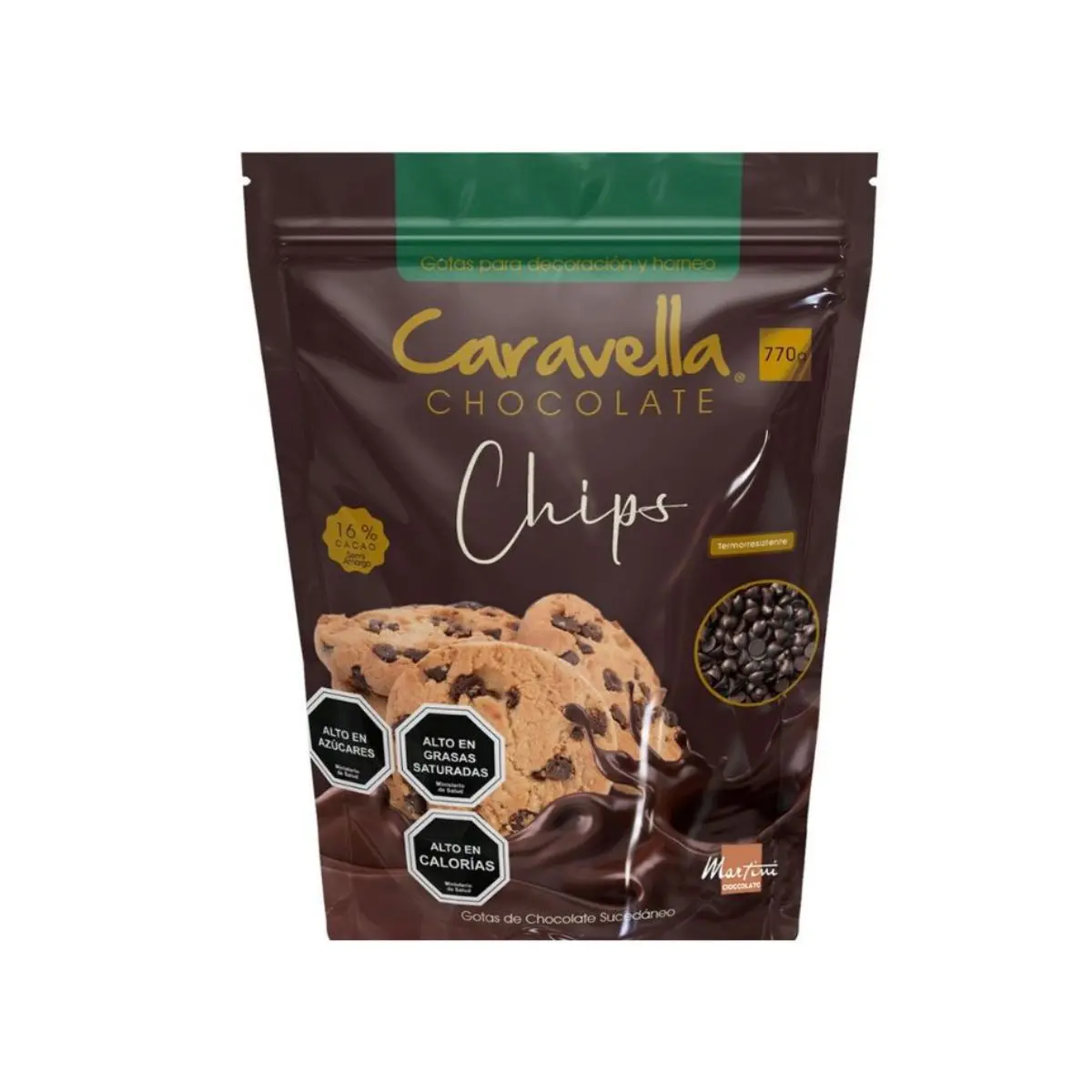 Cobertura chocolate chips 770g un