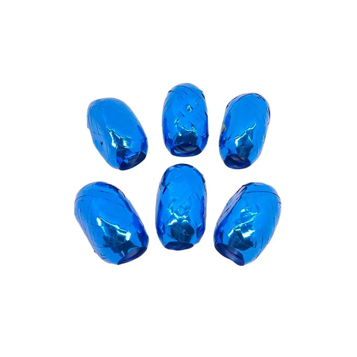 Set cinta regalo metalizada azul 6un