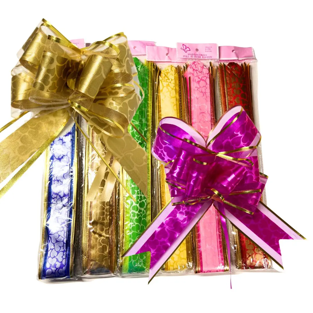 Cinta de regalo 5 x 74cm colores 10un