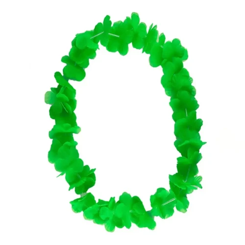 Collar flúor hawaiano verde un