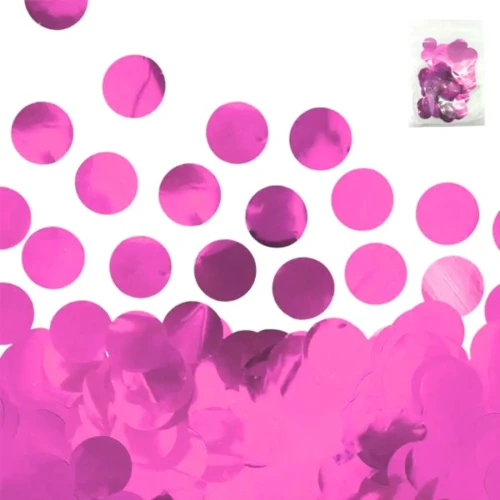 Confeti papel metalizado fucsia un