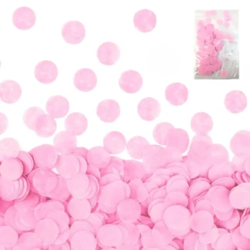 Confeti papel rosado un