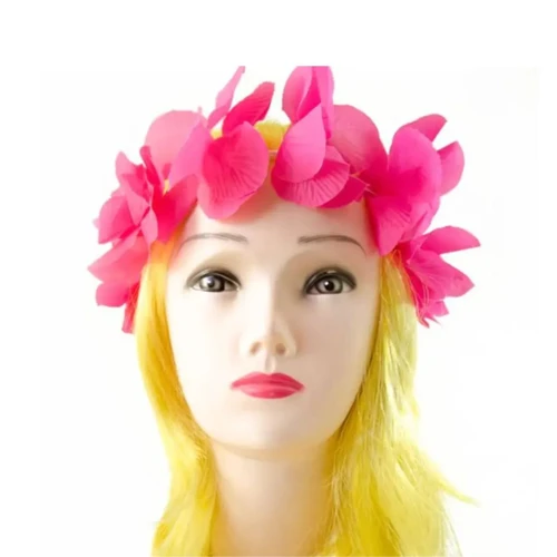 Cintillo flúor hawaiano fucsia un