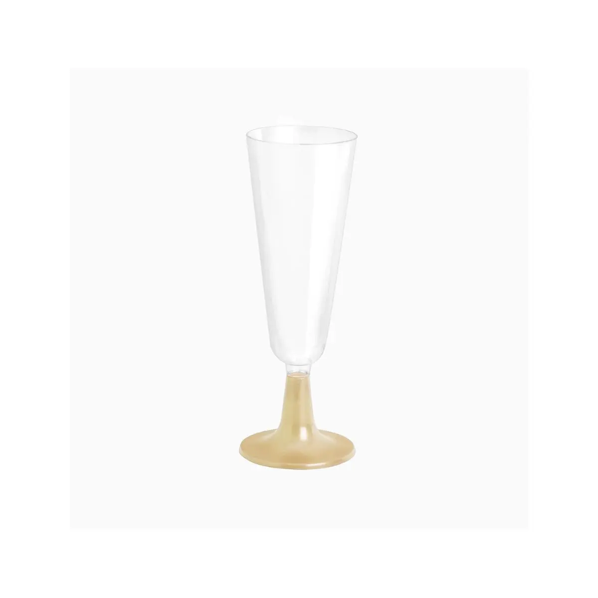 Copas plásticas base dorada 6un