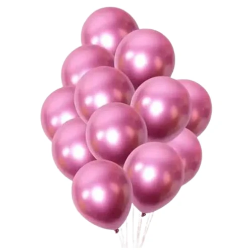 Globos R9 cromados fucsia 25un