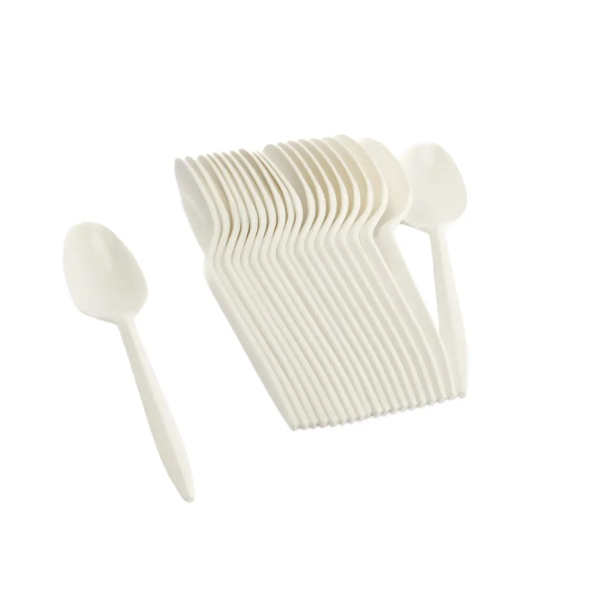 Cucharas plásticas blancas 20un