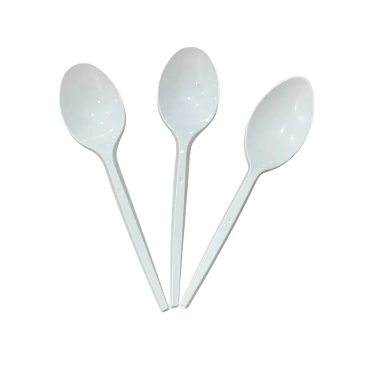 Cuchara plástica blanca 20un