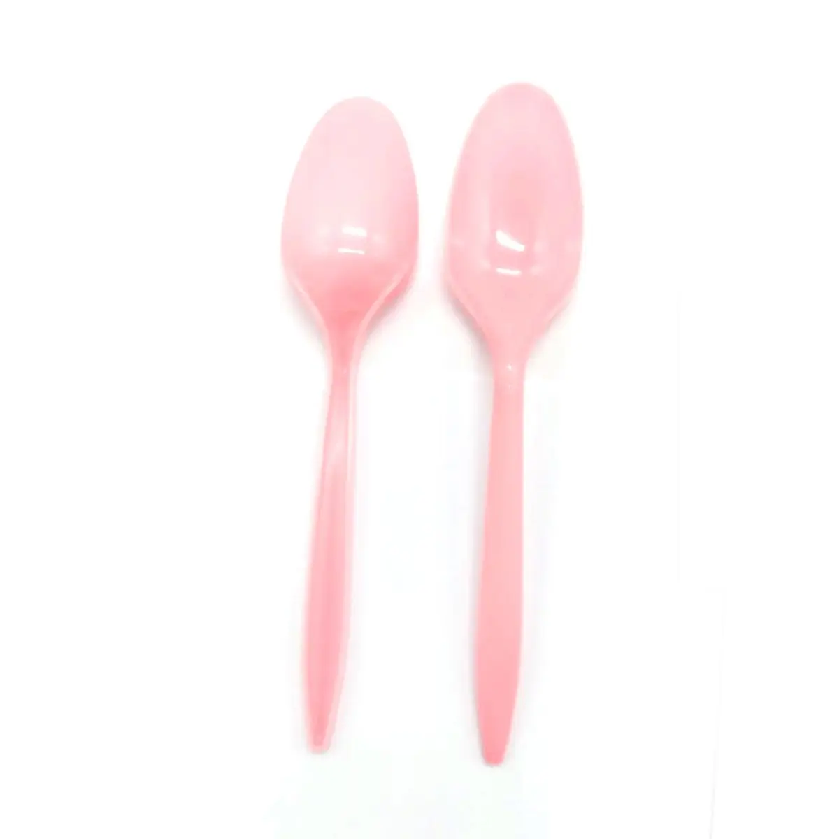 Cucharas plásticas rosadas 20un