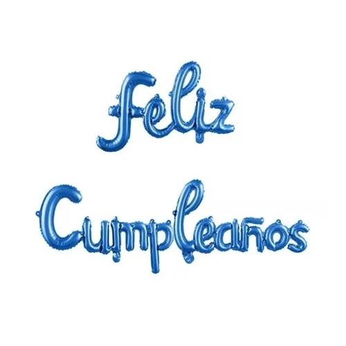 Globo feliz cumpleaños metalizado azul un