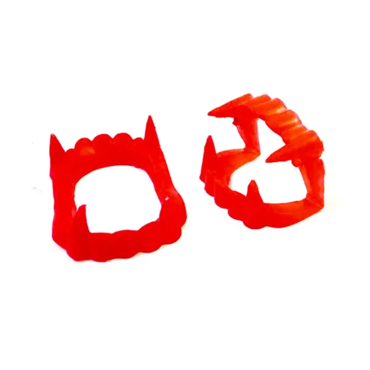 Set dientes vampiro rojos 12un