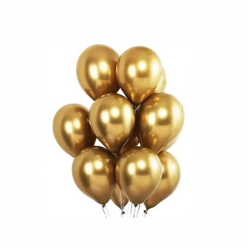 Globo R6 dorado cromado 25un