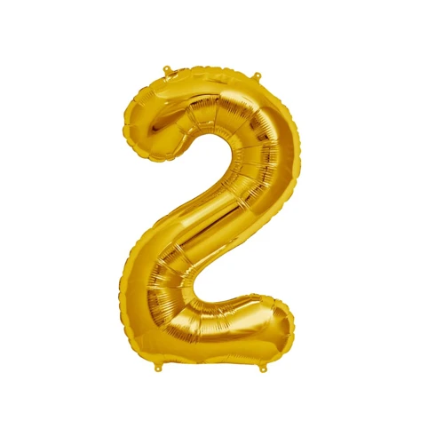 Globo 32" número 2 dorado un