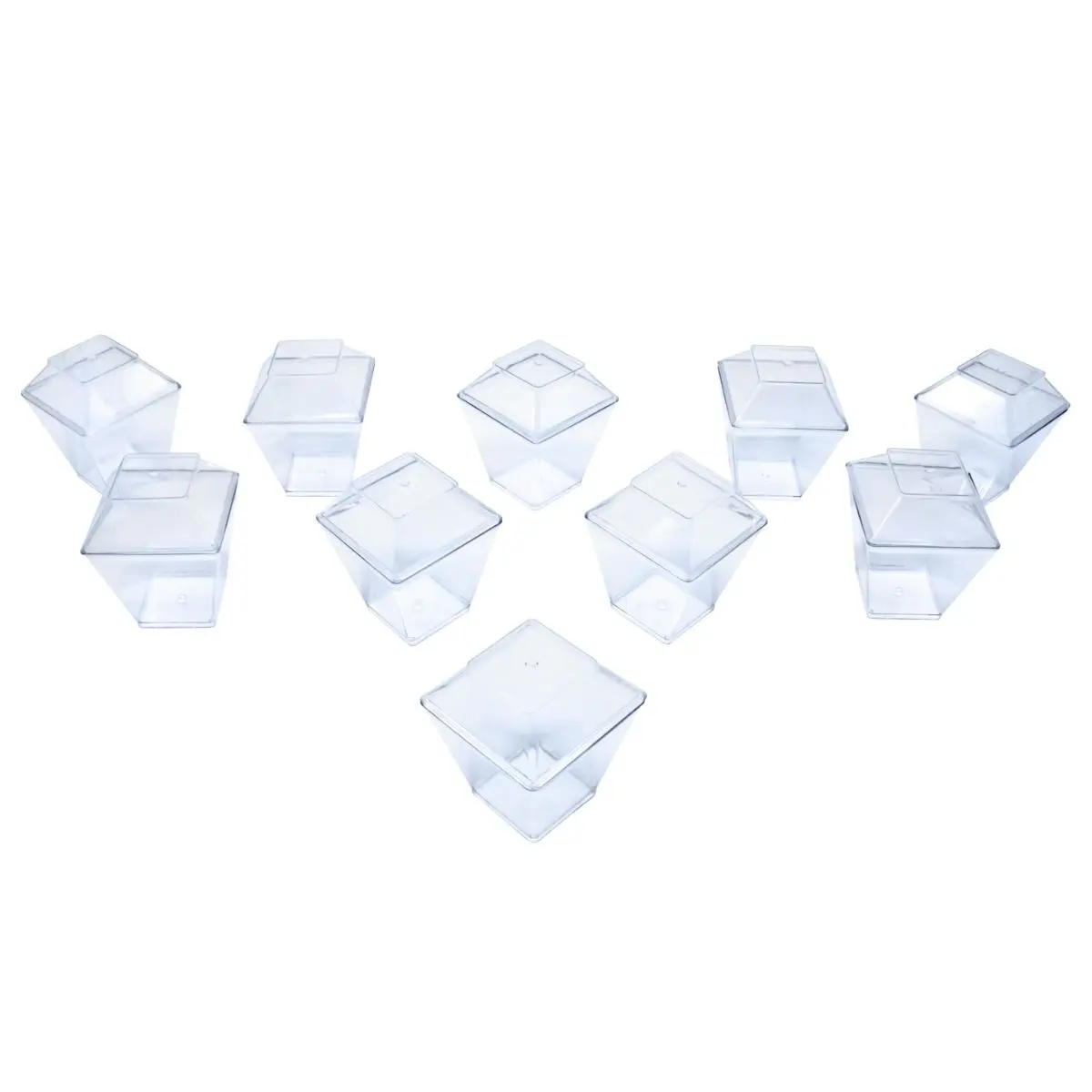 Envase acrílico con tapa 160ml 10un