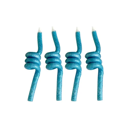 Vela espiral azul 4un