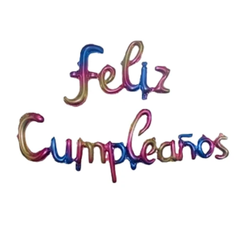 Globo feliz cumpleaños metalizado colores un