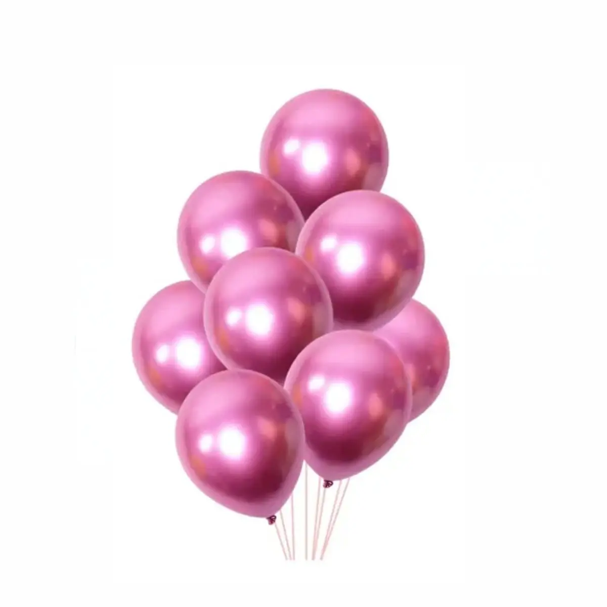 Globo R6 fucsia cromado 25un