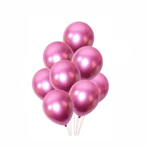 Globo R6 fucsia cromado 25un