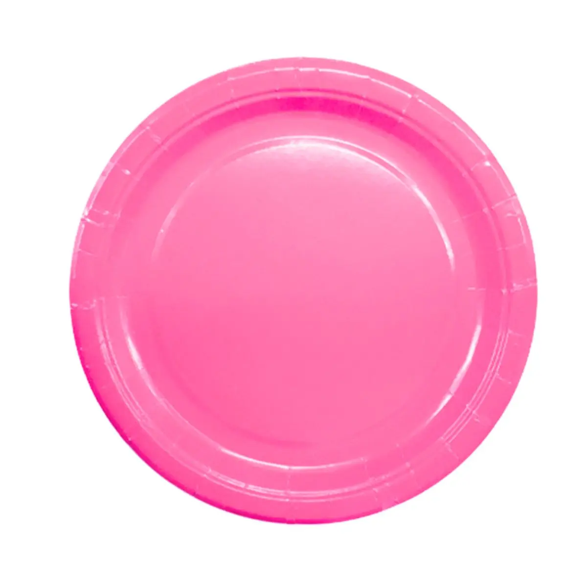 Plato 18cm cartón rosado 10un