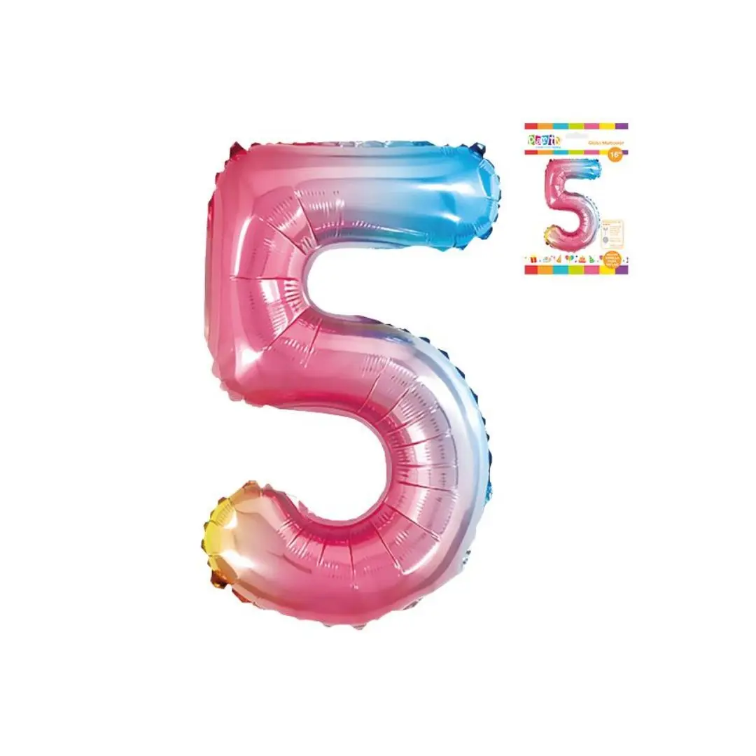 Globo número 5 colores 16″ un