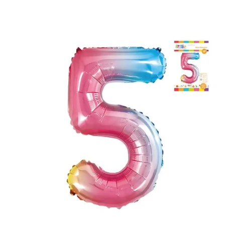 Globo número 5 colores 16″ un