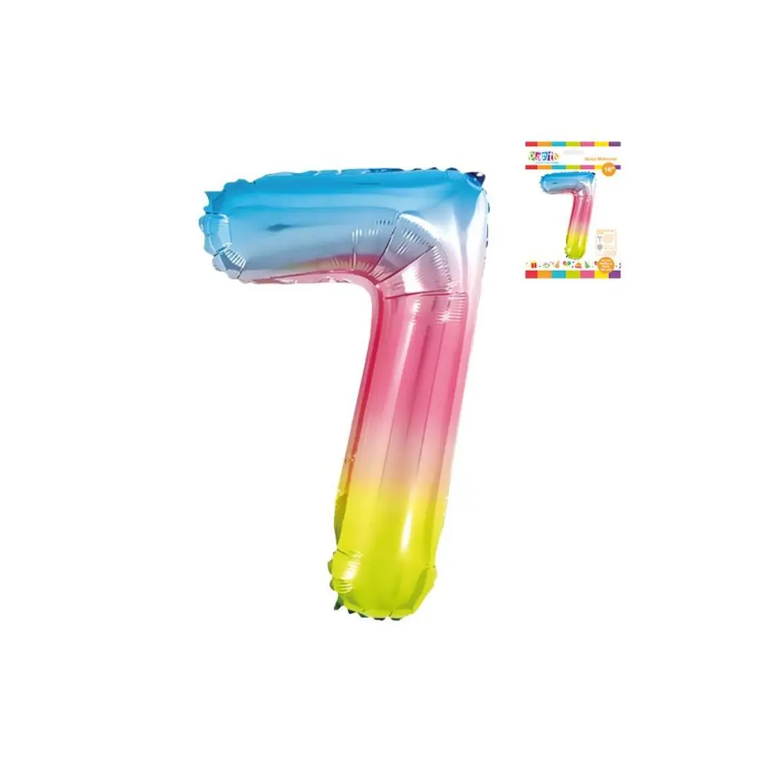 Globo número 7 colores 16″ un