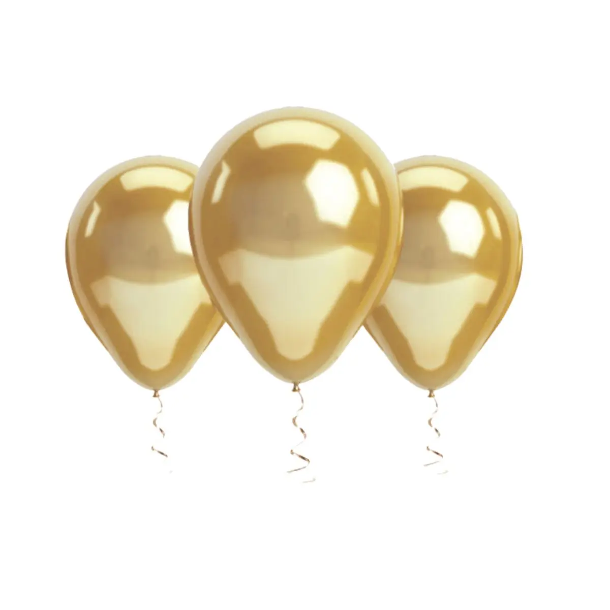 Globos R9 dorado látex 25un