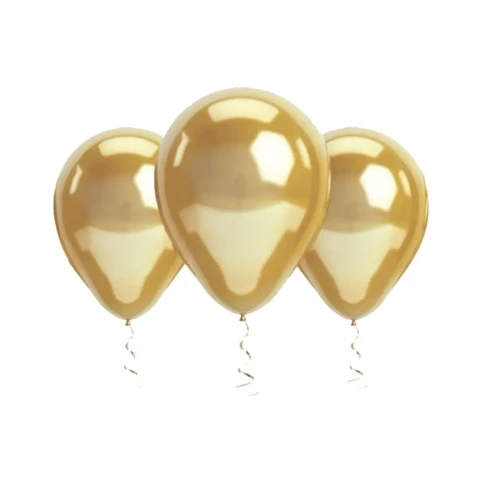 Globos R9 dorado látex 25un