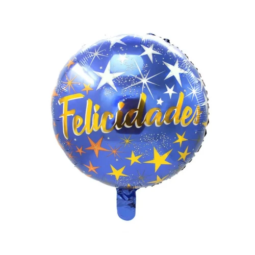 Globo 45cm felicidades azul un
