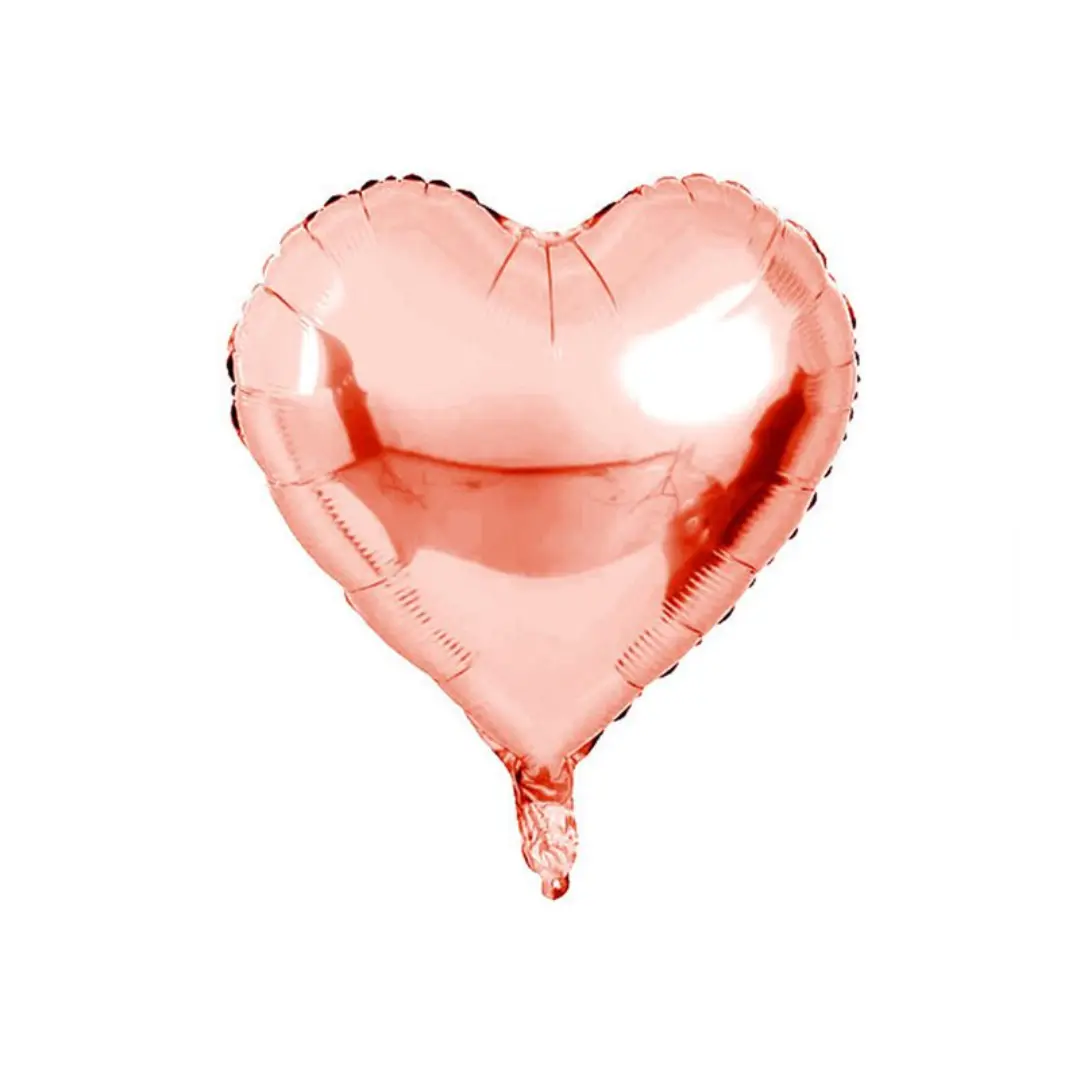 Globo 22cm corazón rose gold un