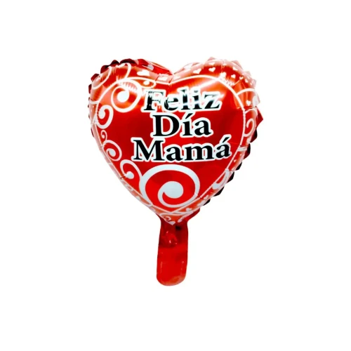 Globo 22cm feliz día mamá rojo un