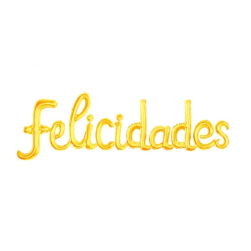 Globo metalizado felicidades un