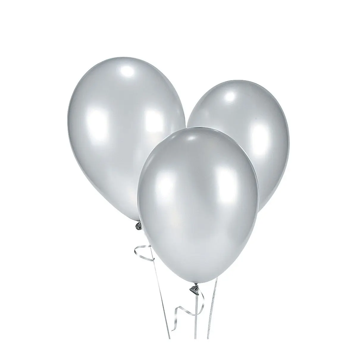 Globo r9 metal plateado matte látex 25un