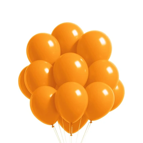 Globo R12 látex naranjo 12un