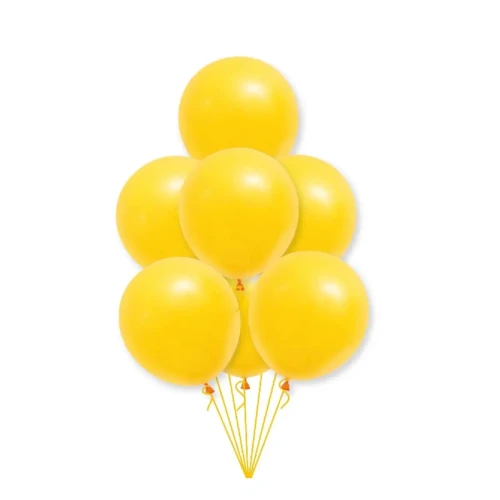 Globos lisos R9 amarillos látex 25 un