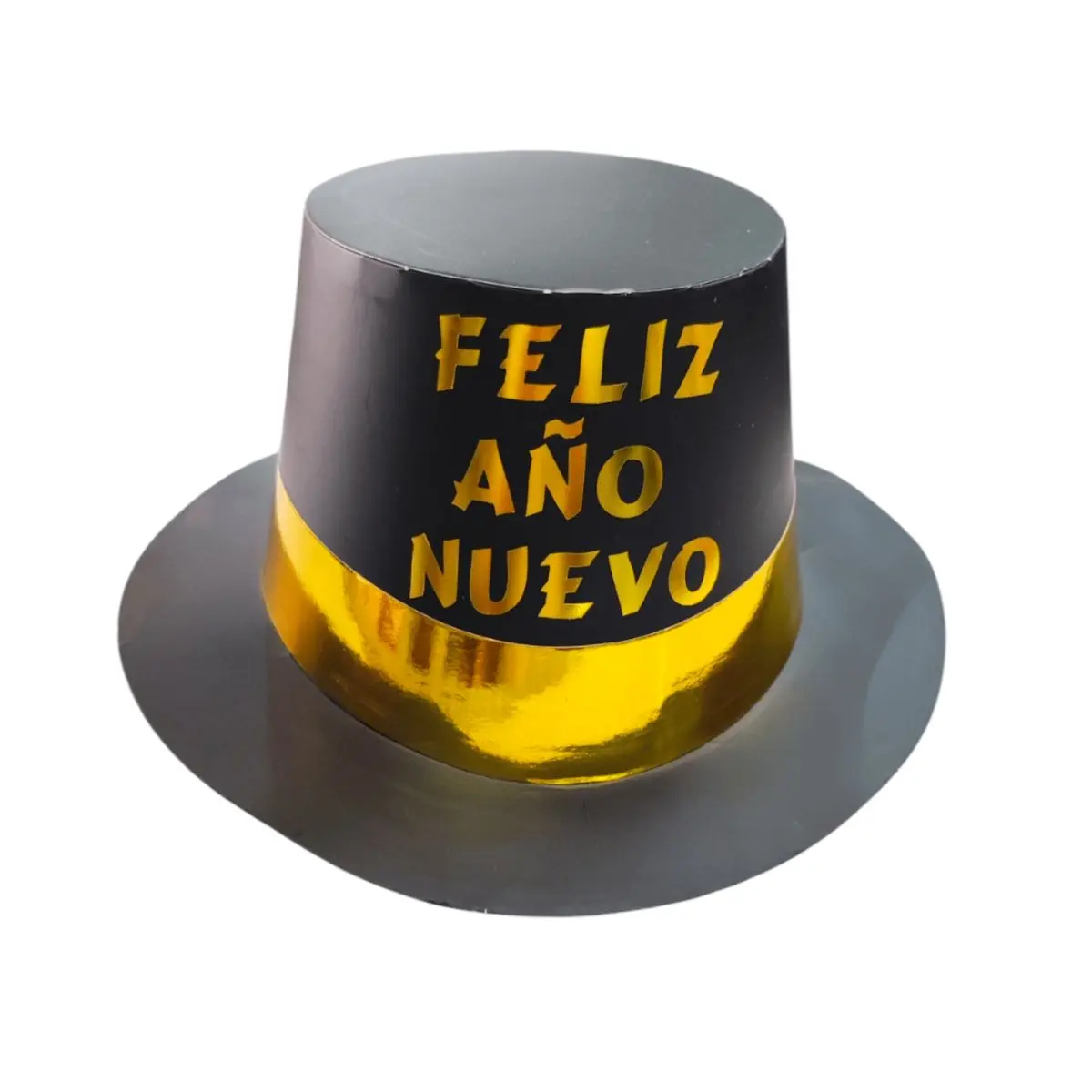 Gorro cartón feliz año nuevo negro un
