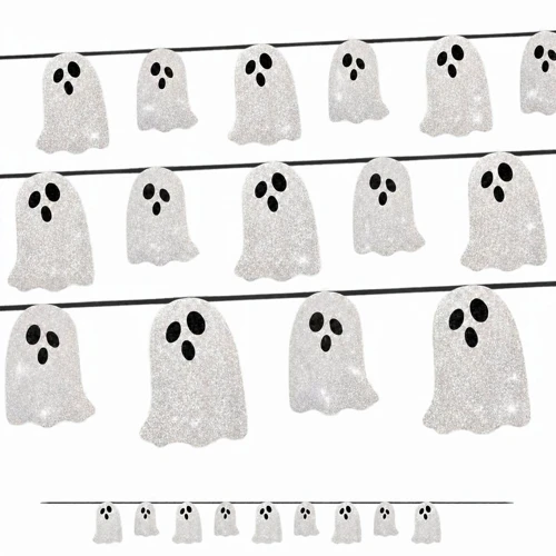 Guirnalda fantasma glitter 9pcs 180cms un
