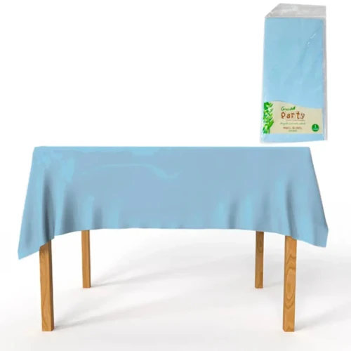 Mantel eco celeste 130×180 cm