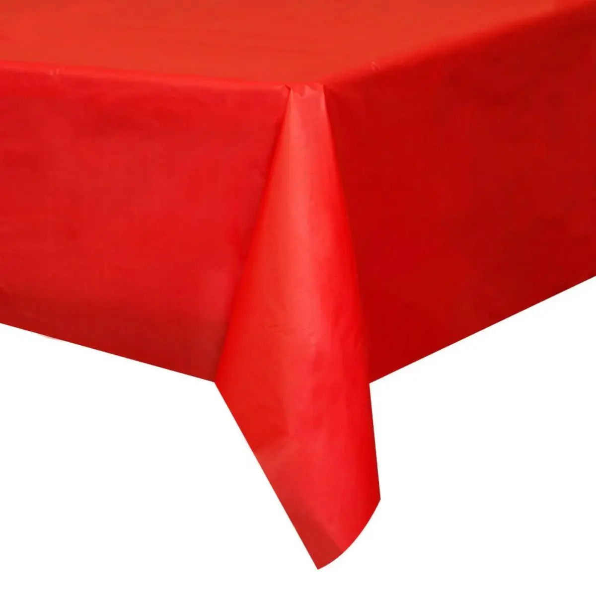 Mantel rojo plástico 137×274 cm un