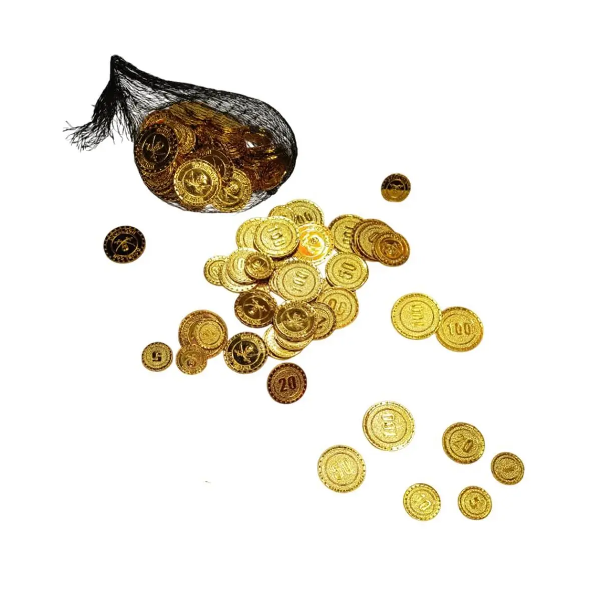 Monedas plásticas pirata 48pcs