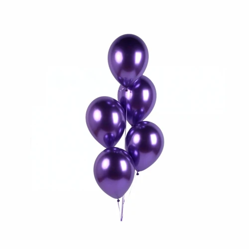 Globo R6 morado cromado 25un