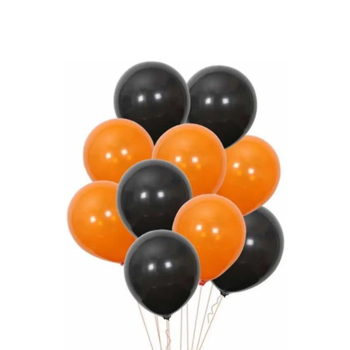 Globos R9 negro/naranjo 25un