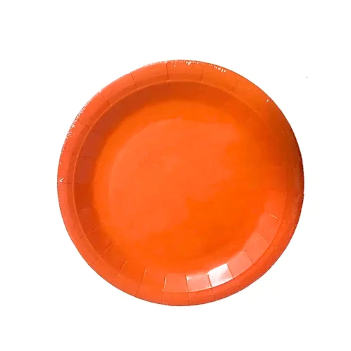 Plato 18cm cartón naranjo 10un