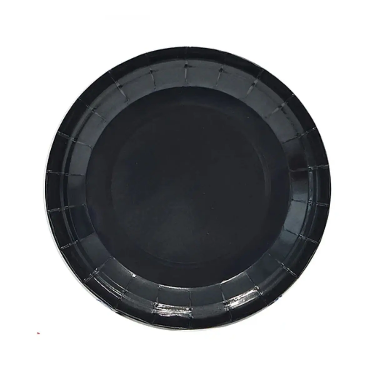 Plato 18cm cartón negro 10un
