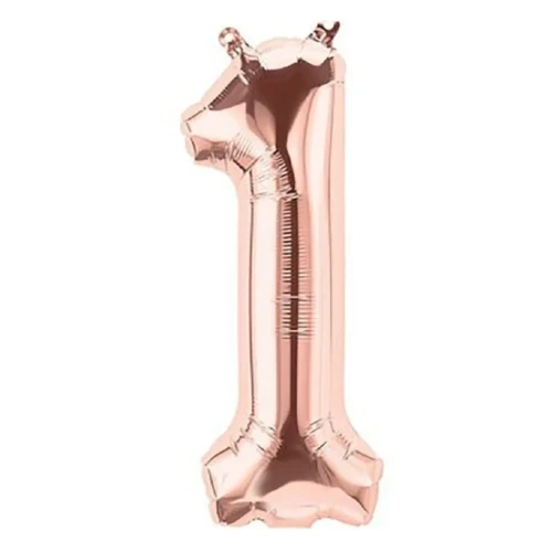 Globo número 1 rose gold 32″ un