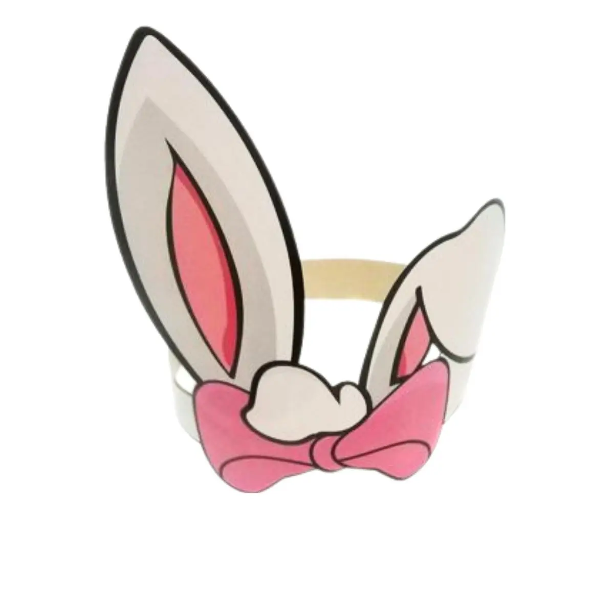 Cintillo cartón conejo rosa un